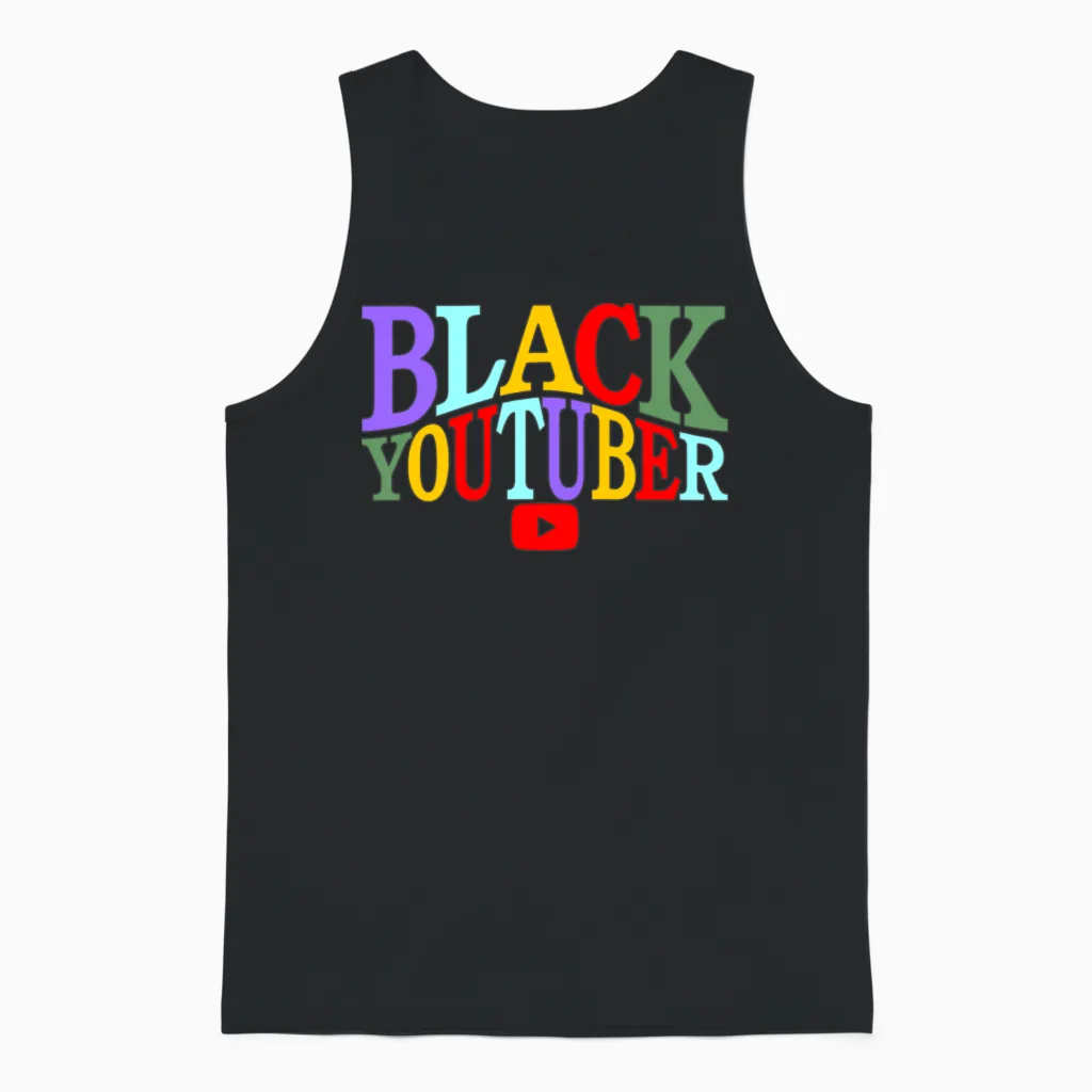 Black Youtuber Unisex Tank Top in Black