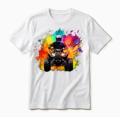 Colourful Quad for Mud Lovers, Boys and Girls T-Shirt, Black Unisex T-Shirt - White