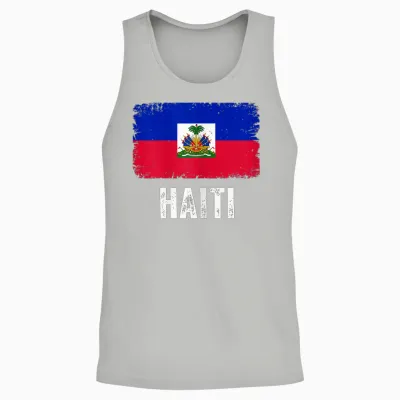 Haiti Haiti Flag 1804 T-Shirt for Men and Women, Black, S Unisex Tank Top - Ash