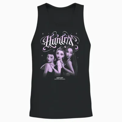 Kpop Demon Hunters Huntrix Gothic Officially Licensed Unisex Tank Top - Black