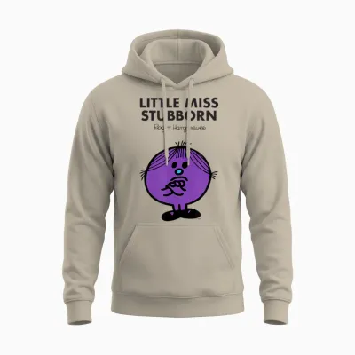 Mr. Men Little Miss Stubborn Unisex Hoodie - Sand