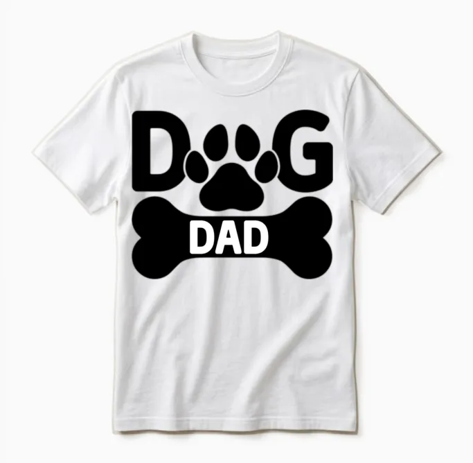 Dog Dad Unisex T-Shirt in White