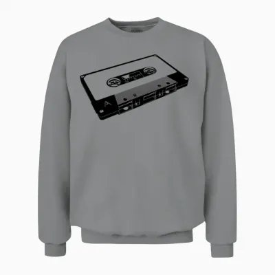 Tape Black Unisex Sweatshirt - Sport Grey