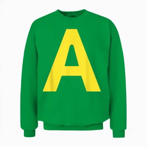 Halloween Letter a Alphabet Matching Costume Men Women Unisex Sweatshirt - Irish Green