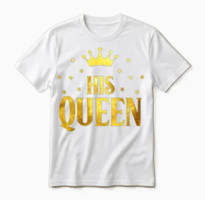 His Queen Unisex T-Shirt - White