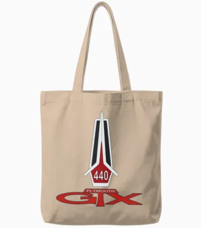 Plymouth Gtx 440 Hood Tote Bags - Natural