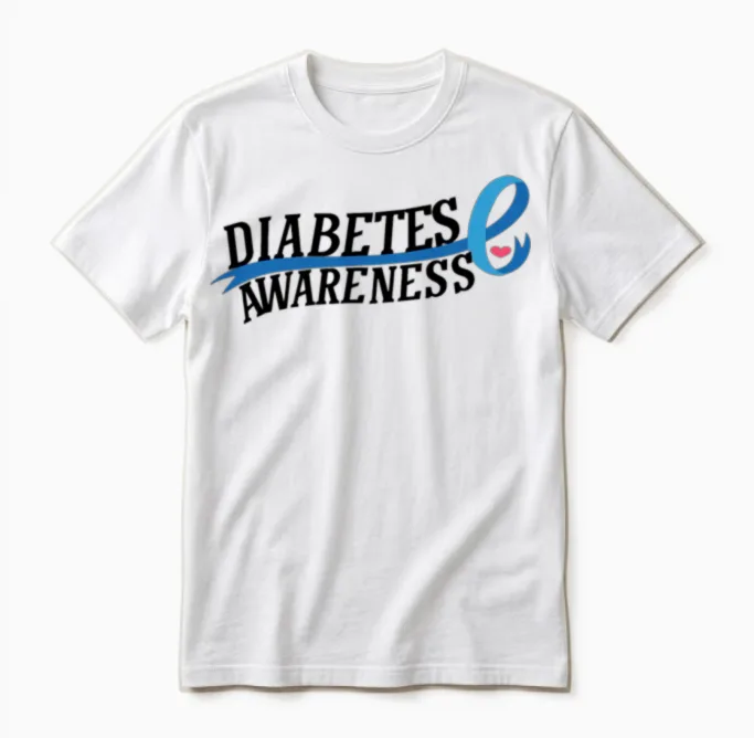 Diabetes Awareness Unisex T-Shirt in White