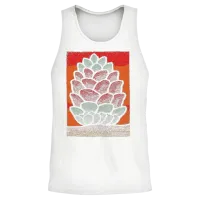 Stacked Pine Cone Pop Art Unisex Tank Top - White – 2