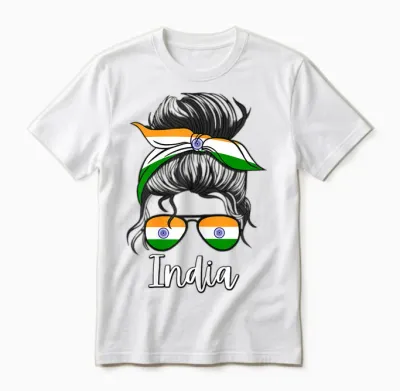 Bhaarat Kee Ladakee Indian Girl Bhaarat Indien Mädchen Damen Unisex T-Shirt - White