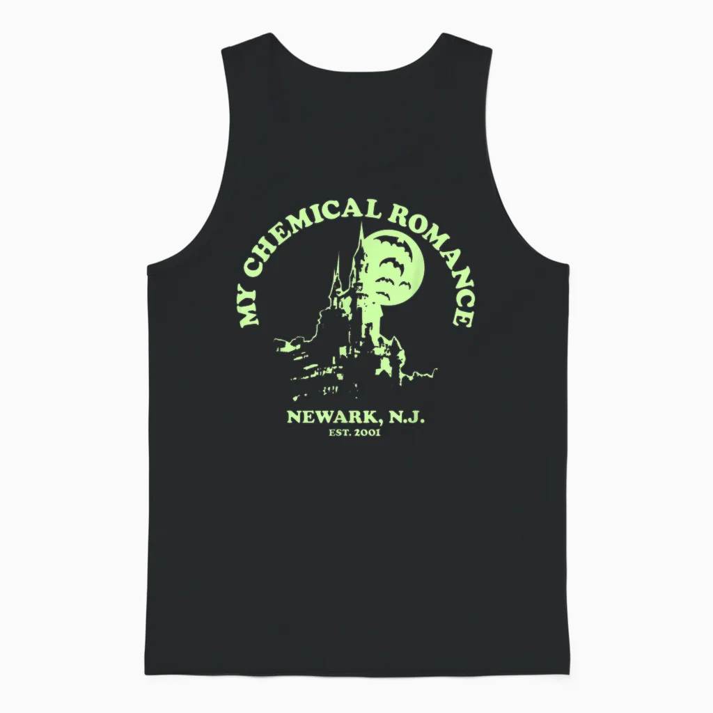 My Chemical Romance Haunted Castle Unisex Tank Top in Black