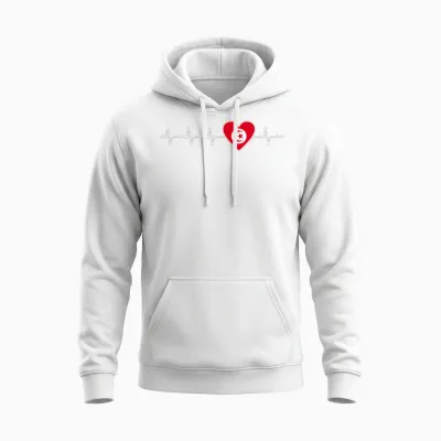 Drapeau Tunisien Battement De Cœur Fière Tunisie Homme Femme Unisex Hoodie - White