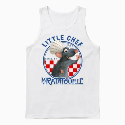 Disney Pixar Ratatouille Remy Little Chef Graphic T-Shirt, Black, S Unisex Tank Top - White
