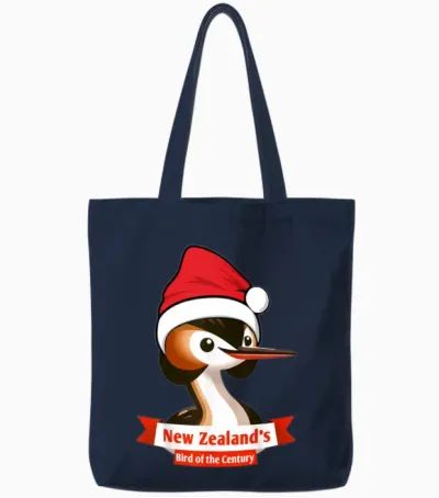 Funny Puteketeke New Zealand's Bird of the Century Tote Bags - Navy