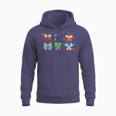 Marvel Avengers Team Coquette Style Cute Fashion Bows Unisex Hoodie - Heather Sport Dark Navy