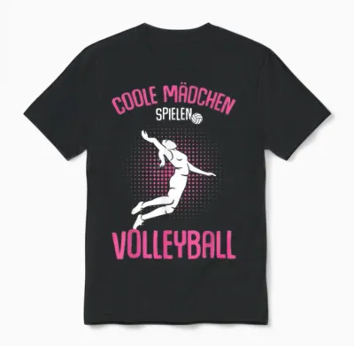 Cool Girls' Play Volleyball Volleyball T-Shirt, Black Unisex T-Shirt - Black