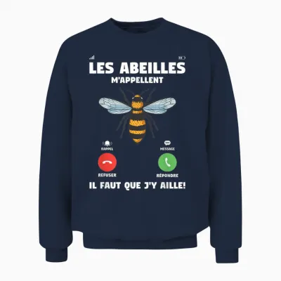 Funny Quote Beekeeping for a Beekeeper T-Shirt, Black, S Unisex Sweatshirt - Navy