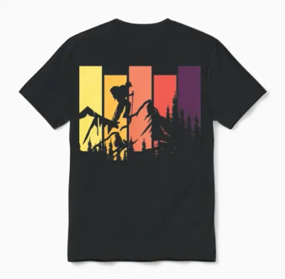 Hiking Lovers Gift Hiking Unisex T-Shirt - Black