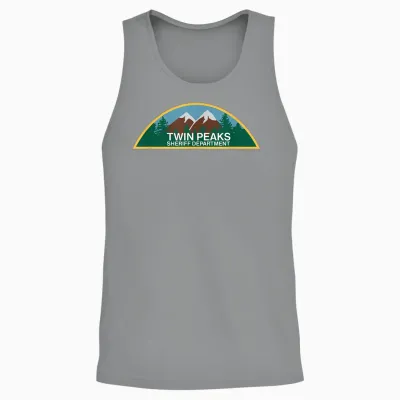 Twin Peaks Sheriff Department T-Shirt, Black Unisex Tank Top - Sport Grey