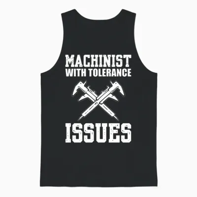 Funny Machinist Machining Supervisor Unisex Tank Top - Black