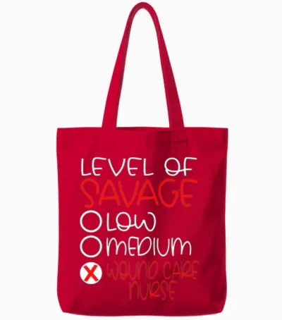 Wound Care Nurse Funny Tote Bags - Red