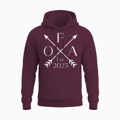 Befördert Zum Opa Est. 2025 Stolzer Opa 2025 Unisex Hoodie - Maroon