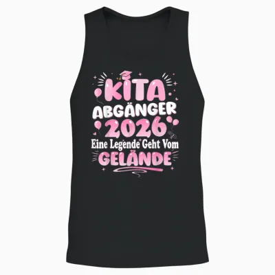 Kita Abgänger 2026 Schulkind Einschulung Mädchen Unisex Tank Top - Black