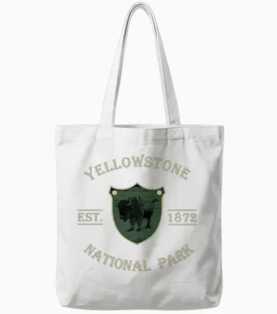 Yellowstone National Park Tote Bags - White