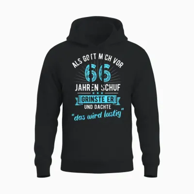 66th Birthday as God Me Ago 66 Years Created T-Shirt, Black Unisex Hoodie - Black