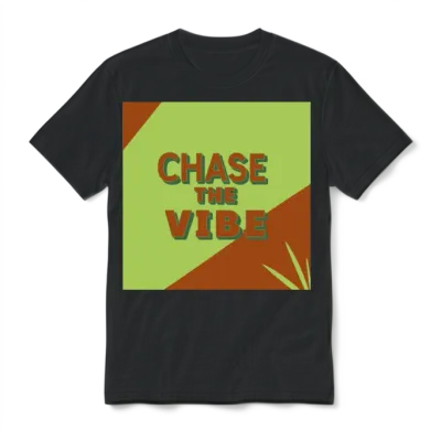 Chase the Vibe Retro Tropics Unisex T-Shirt - Black