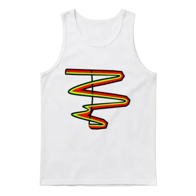 Retro Snake Unisex Tank Top - White