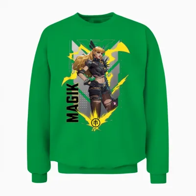 Marvel Rivals Gamerverse Super Hero Pvp Illyana Magik Unisex Sweatshirt - Irish Green