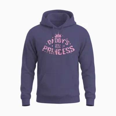 Papas Kleine Prinzessin Märchenmomente Unisex Hoodie - Heather Sport Dark Navy