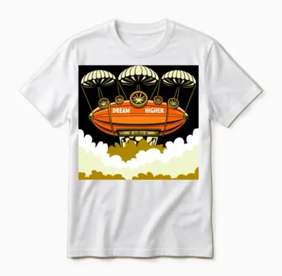 Dream Higher Airship Unisex T-Shirt - White