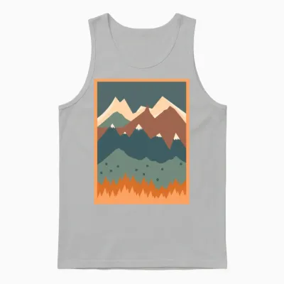Psychodelic Retro Unisex Tank Top - Ash