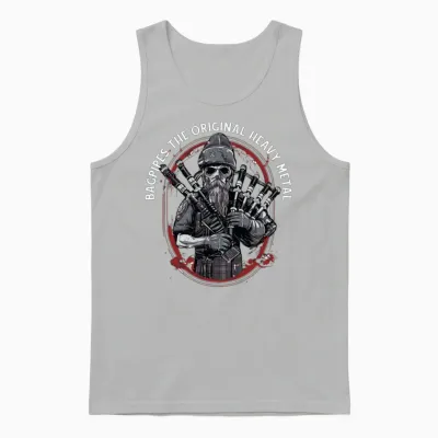 Bagpiper Bagpipes-Music Scotland Bagpipe-Sounds Unisex Tank Top - Ash