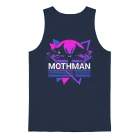 Mothman Cryptid Cryptozoology Retro Unisex Tank Top - Navy – 1
