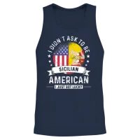 Sicilian American Patriot Funny Humor Unisex Tank Top - Navy – 2