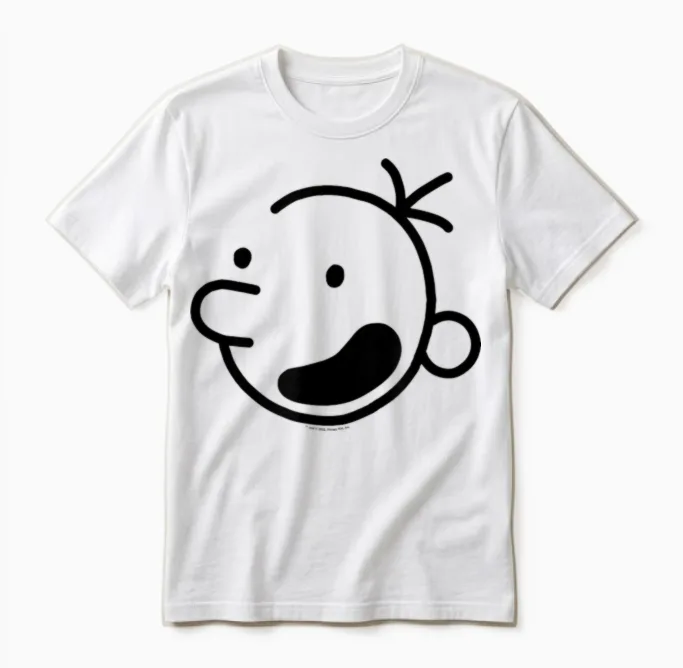 Diary of a Wimpy Kid Wimpy Kid Head T-Shirt Small Unisex T-Shirt in White