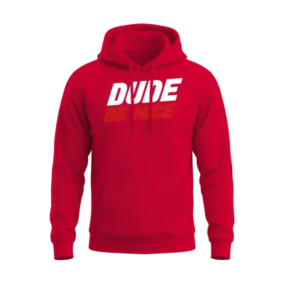 Dude Be Nice Unisex Hoodie - Red