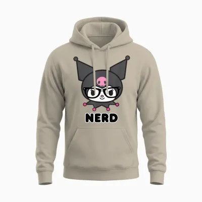 Sanrio Kuromi Nerd Glasses Unisex Hoodie - Sand