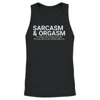 Funny Saying - Sarcasm and Orgasm ,funny Sayings,a Unisex Tank Top - Black – 2