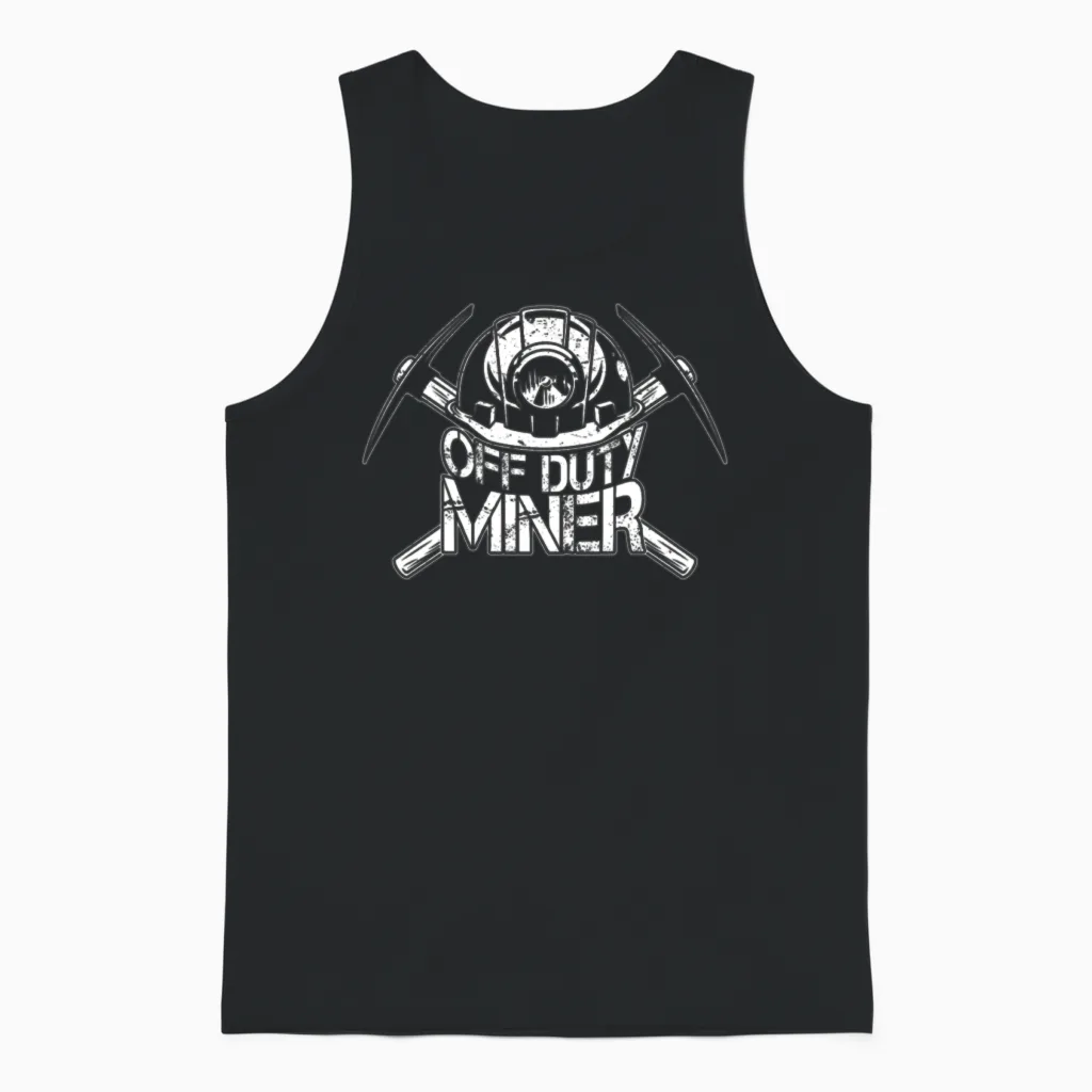 Gold Mining Unisex Tank Top in Black