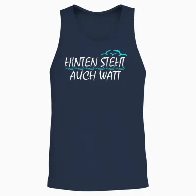 Hinten Steht Auch Watt Unisex Tank Top - Navy