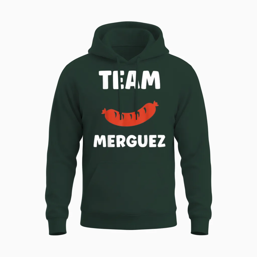 Humour Saucisse Barbecue Team Merguez Unisex Hoodie in Forest
