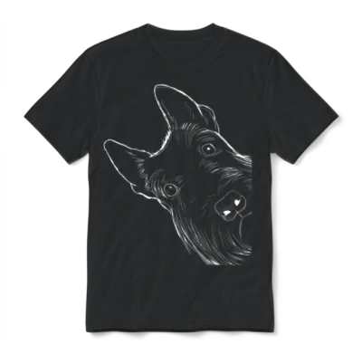Funny Scottie Dog Scottish Terrier Unisex T-Shirt - Black