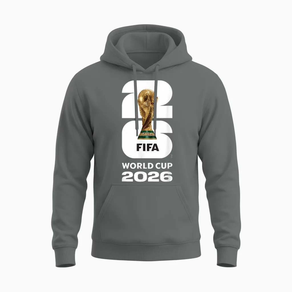 Fifa World Cup 26 Gold Trophy Tees T Shirts for Men and Women Unisex Hoodie in Graphite Heather