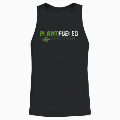 Plant Fueled Vegan Athlete Unisex Tank Top - Black