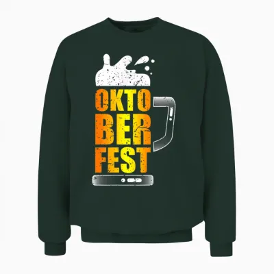 Oktoberfest 2024 Funny Beer Mug Oktoberfest Costume T-Shirt, Black, S Unisex Sweatshirt - Forest