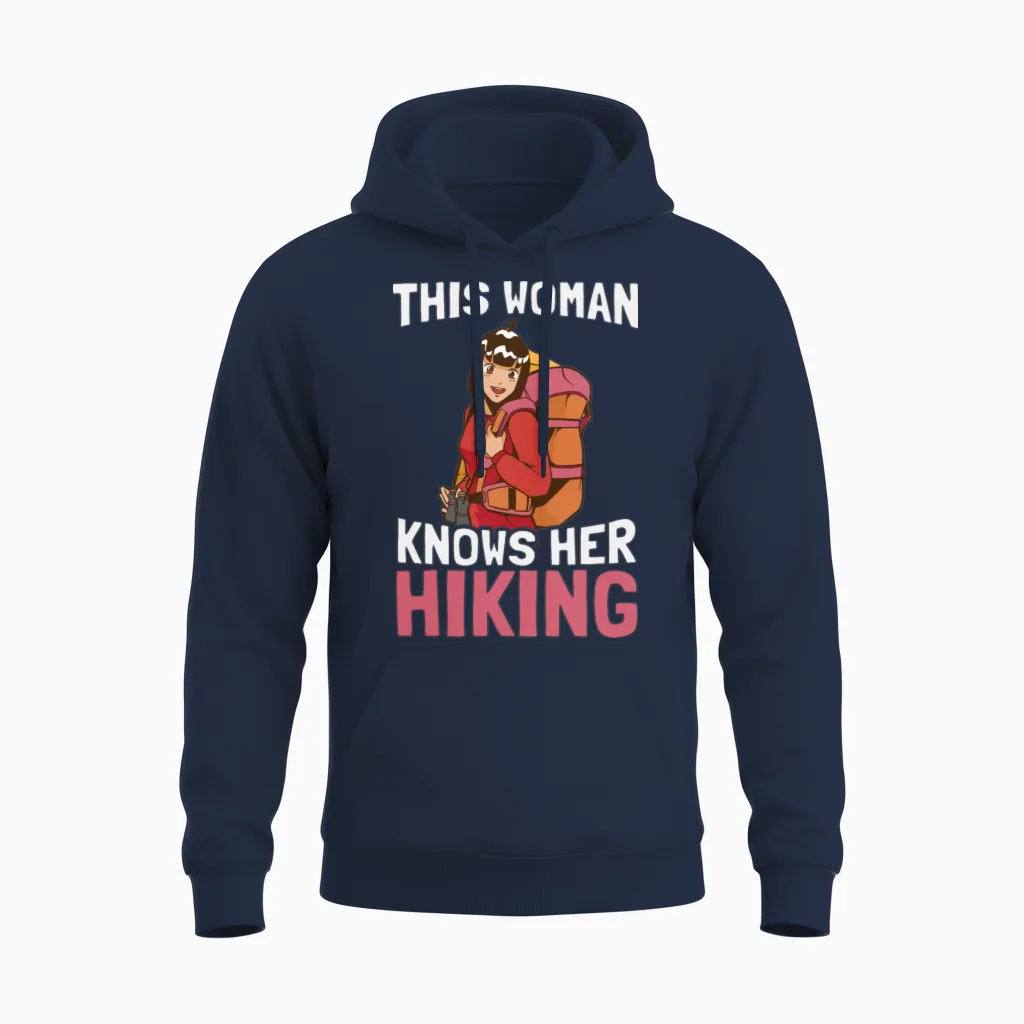 Hiking Trails Outdoor Hike Hiker Unisex Hoodie in Navy