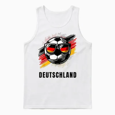 Fussball Sonnenbrille Flagge Fussball Deutschland Unisex Tank Top - White